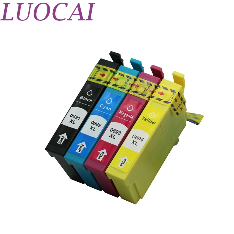 8X чернильный картридж LuoCai совместимый T0691 T0692 T0693 T0694 для принтера Epson Workforce 310 315 500