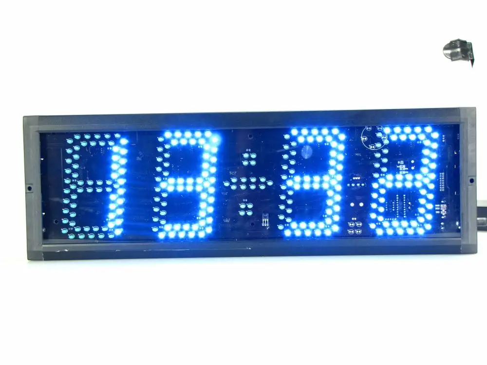 

alibaba express new inventions 5 inch 4 digits blue 7 segment led aluminium wall clock