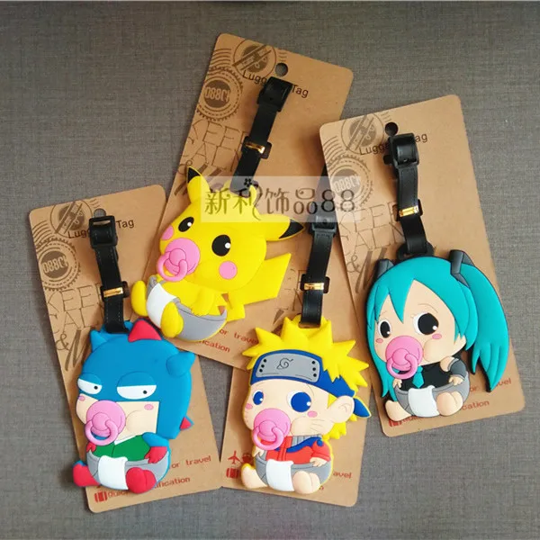 

New Luggage Tag Travel Accessories Animal Baby Cartoon Silica Gel Suitcase ID Addres Holder Baggage Boarding Portable Label