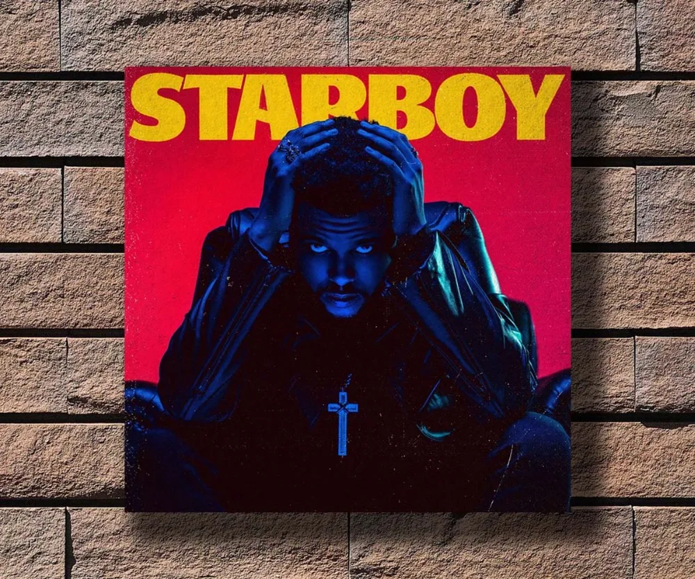 Y784 The Weeknd Starboy креативный певец горячая фотография украшение 16x16 24x24 27x27 дюймов |