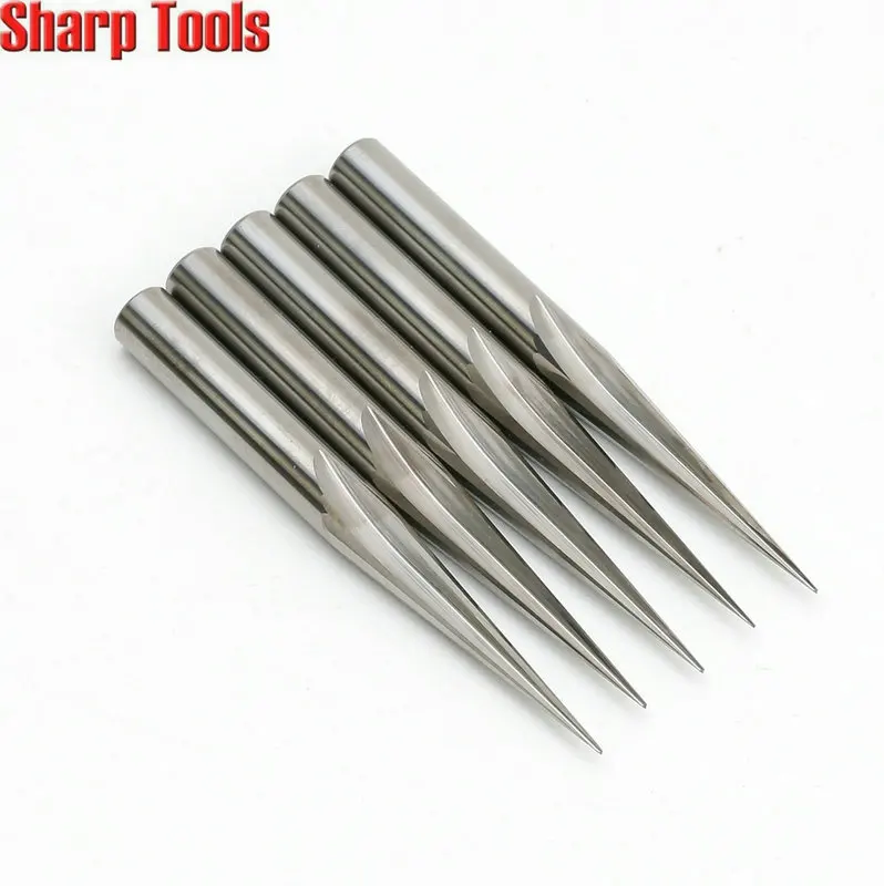 6x25x60L Tip-0.5mm V резьба 2 рифлёный прямой фрезерный деревообрабатывающие станки инструменты фрезы 3D ЧПУ гравировальные концевые фрезы для дерева