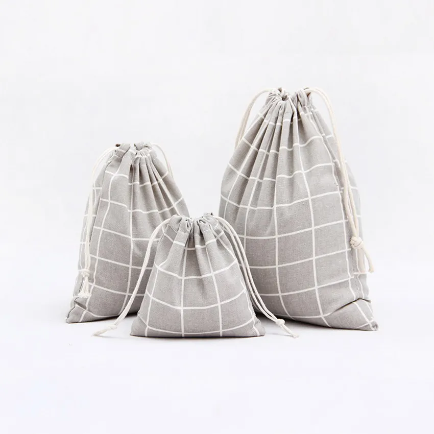 LIXUN/3 шт., черно-белые сетчатые женские сумки на шнурке, Повседневная парусиновая дорожная сумка с принтом, школьные рюкзаки для девочек, Bolsa Feminina - Цвет: S-14X16cm
