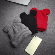 Мужская женская вязаная мешковатая Шапка-бини большого размера модная зимняя мешковатая шапка шикарная шапка