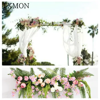 

New Sen series flower arrangement wedding props simulation silk flower arch wedding scene layout background flower wall