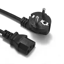 Европейский штепсельный кабель питания 1,2 м 100 Вт Евро Schuko на Угловой IEC C13 шнур питания для адаптеров переменного тока