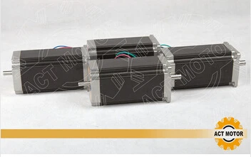 

ACT 4PC Nema23 Stepper Motor 23HS2442B Dual Shaft 4-Lead 425oz-in 112mm 4.2A Bipolar CE ISO ROHS