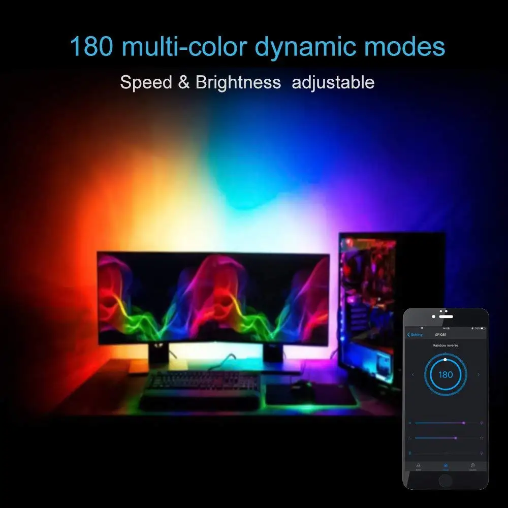 WS2812B WS2811 WS2801 LED WiFi контроллер iOS Android App беспроводной пульт дистанционного
