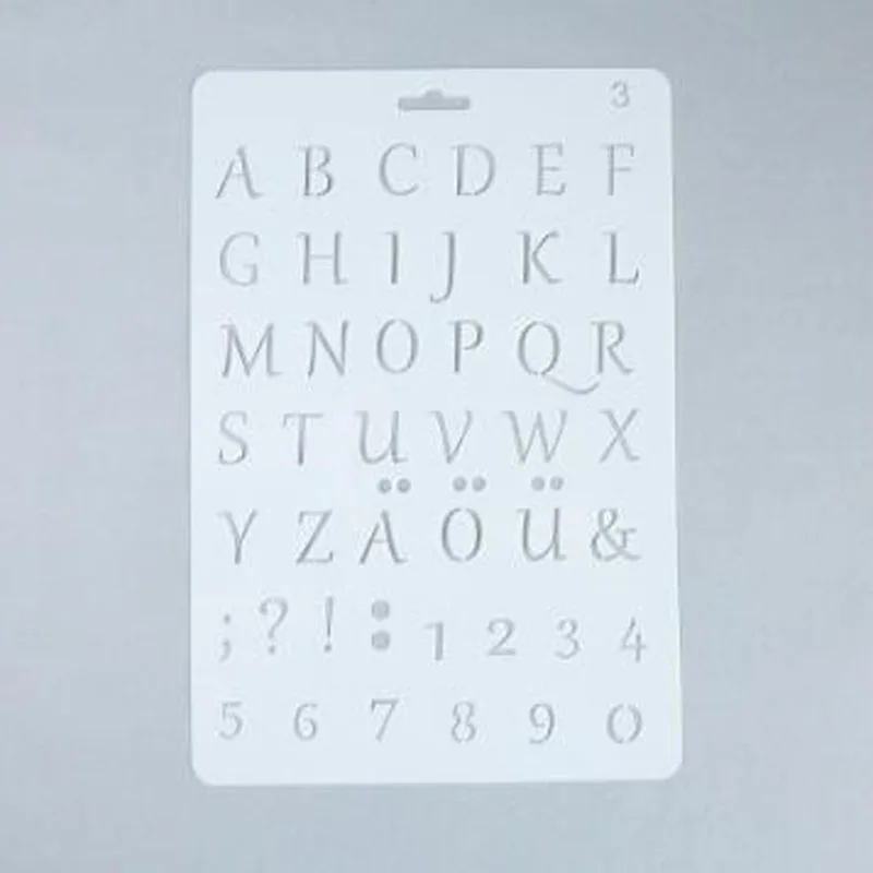 แม่แบบตัวอักษรดิจิตอลมัลติฟังก์ชั่นStencilสำหรับตกแต่งอัลบั้มการผลิต ...