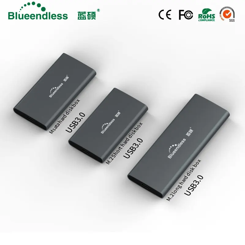 Корпус для жесткого диска M.2 Ssd, алюминиевый, Msata на Usb Type-C, 2242/2260/2280 м твердый алюминиевый чехол для мобильного жесткого диска 2 ngff на usb3 1 ssd type c