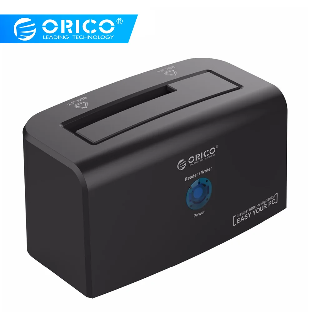 Док-станция ORICO USB3.0 и eSATA для жесткого диска, поддержка 10 ТБ, Суперскоростной жесткий диск для 2,5 и 3,5 дюймовых HDD и SSD(8618SUS3