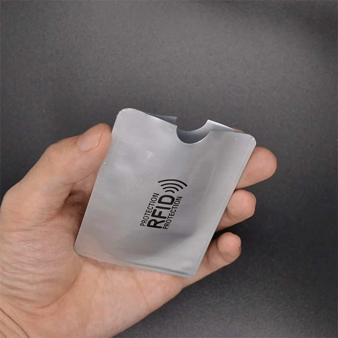 Texu 10pcs Aluminum Foil Anti Degaussing Card Cover Rfid Shielding Bag