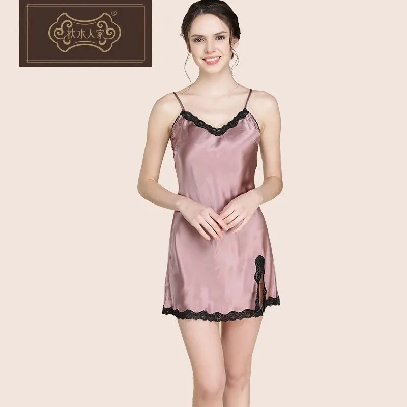 Женские сна lounge robe платье комплекты шелковое пижамы слинг рубашки белье