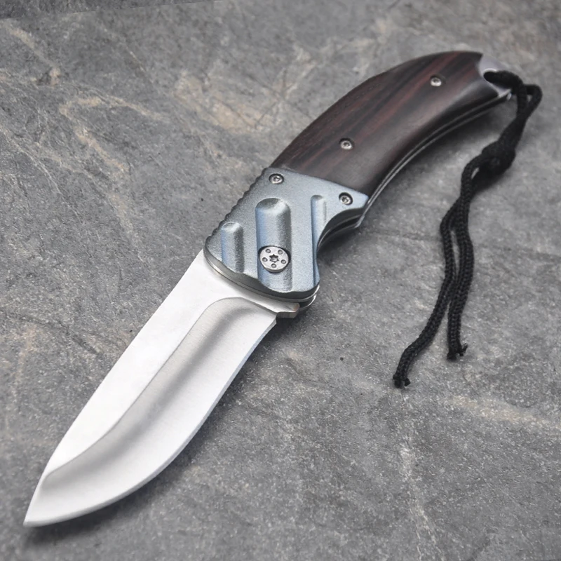 Брендовый складной нож, тактический карманный нож, спасательный нож для выживания, ручные ножи с деревянной ручкой, походный охотничий нож с нейлоновой оболочкой