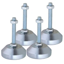4 шт. углерода Сталь 50 мм Диаметр M8x50mm нить фиксированной регулируемые ножки для машины мебель ноги Pad Максимальная нагрузка 1.5Ton