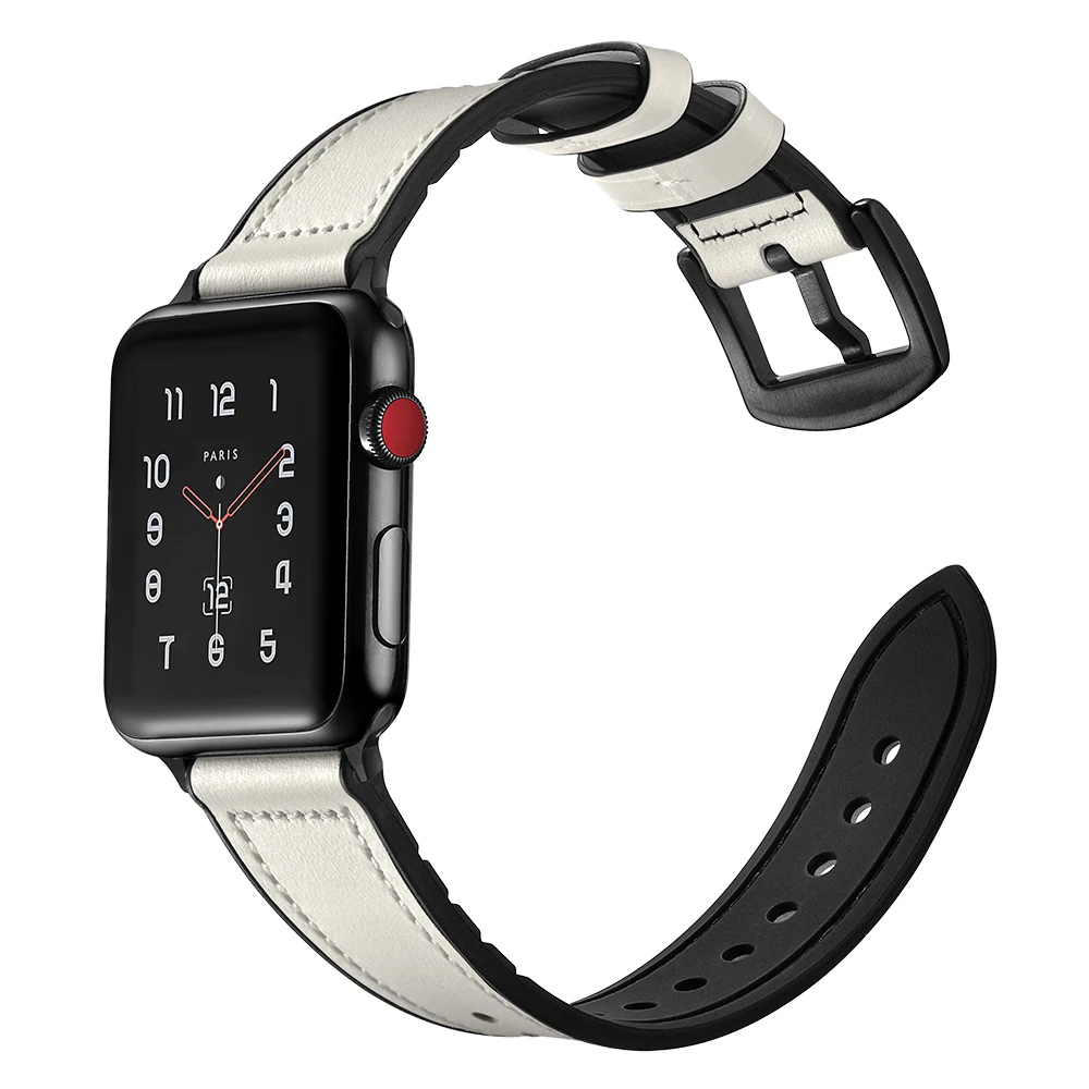 Для Apple Watch, версии 4 полосным 44 мм 40 мм кожаный ремешок наручных часов iwatch серии 4/3/2/1 браслет ремень correa, 42 мм, 38 мм, версия аксессуары для часов
