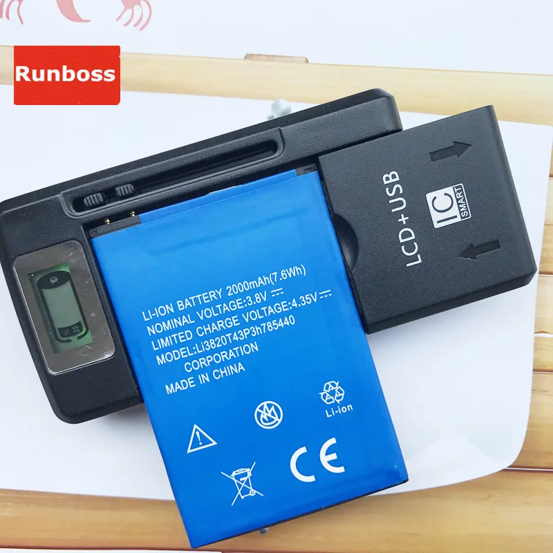 

2PCS 2000mAh Li3820T43P3h785440 Battery For ZTE Blade L370 /For ZTE Blade L2 Plus Battery With 1PCS LCD Charger