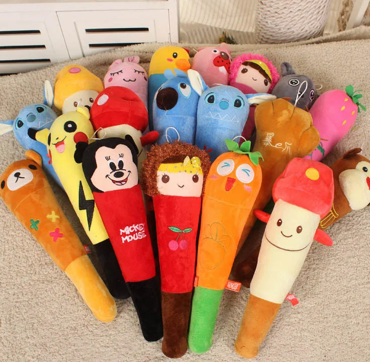 50pcs Various types Relaxation Fitness massage stick plush toys doll