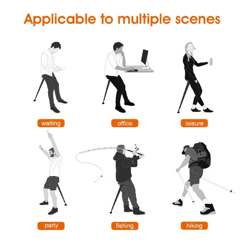 

Mini Seat Outdoor For Waiting Gadget Portable Subway Travel Lightweight Telescopic Folding Stool Adult Available