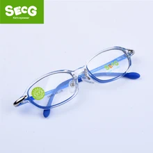 SECG Гибкая оправа из сплава для умственной дальнозоркости, детские очки по рецепту, ацетатные детские очки, светильник, детские очки
