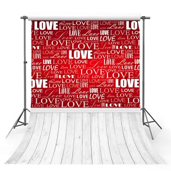 

Vinyl Photography Backdrop Valentine's Day Red Love Couple Romantic Step and Repeat Decor Background Photo Studio Banner
