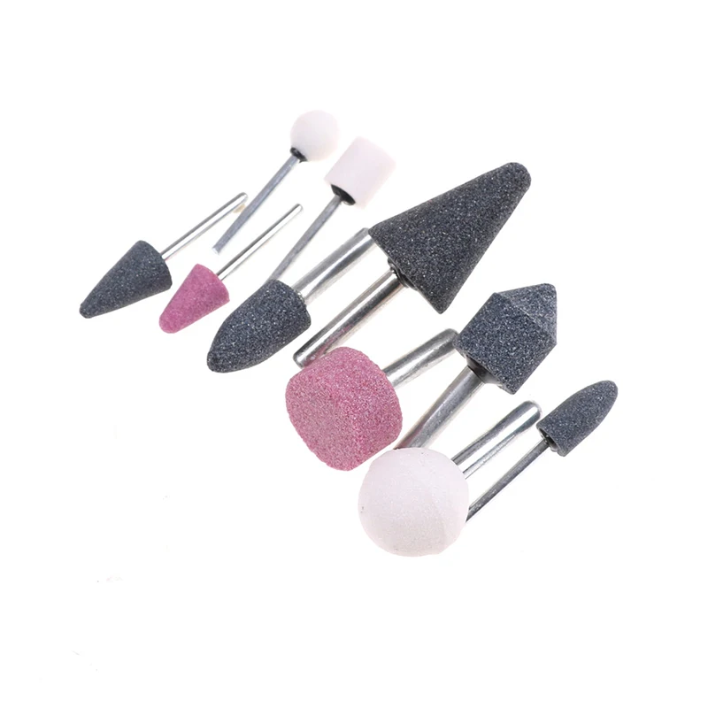10pcs Mounted Stone Point Abrasive Grinding Wheels Bit Set for Rotary Tools 3mm/6mm Dia Shank Wholesale