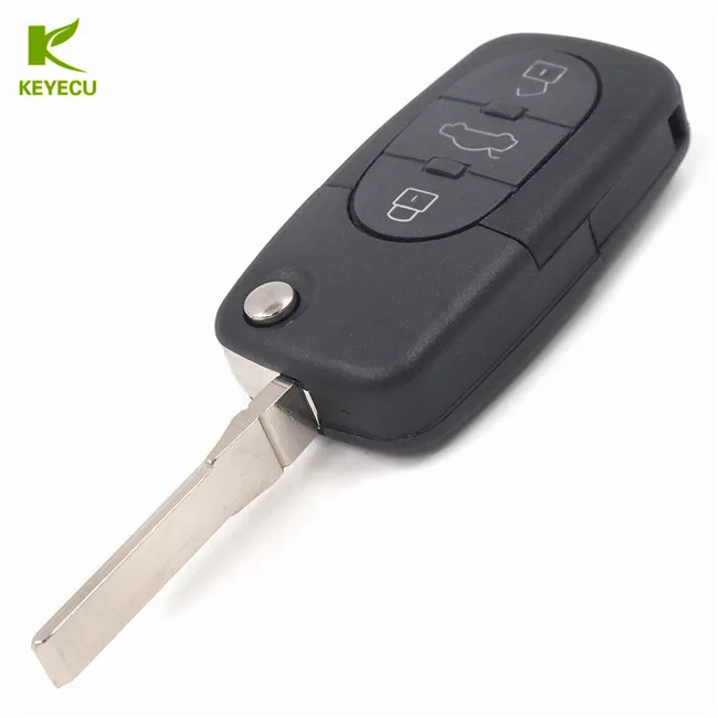 KEYECU 3 Кнопка складывания дистанционный Управление брелок 433,92 мГц с ID48 чип для Audi TT RS6 A6 Allroad Quatro 4D0 837 231 К