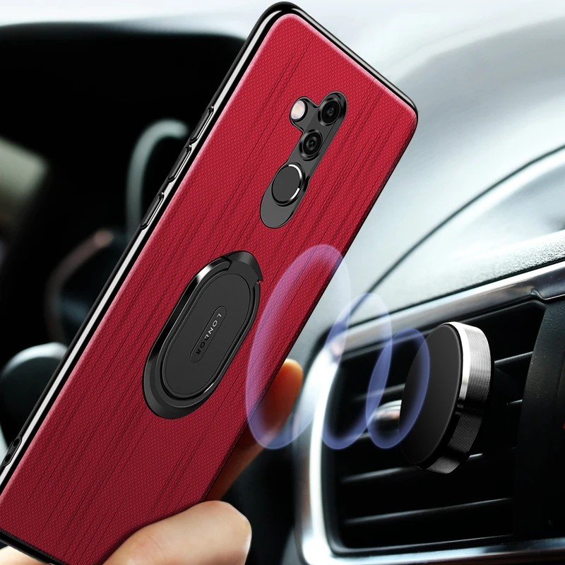 360 чехол с кольцом для пальца для huawei p20 litepro mate 20 Lite Магнитная подставка чехол для huawei Nova 3 3i 2s 3e mate 20X чехол