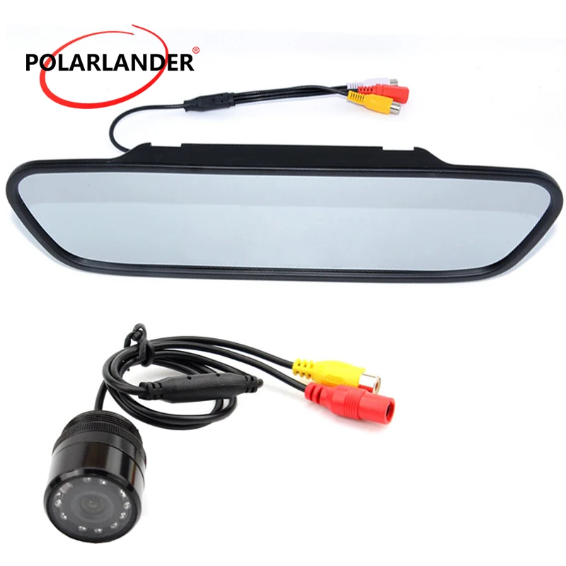 Автомобильное Зеркало для салона монитор видео вход Авто DC 12V TFT LCD Автомобильная