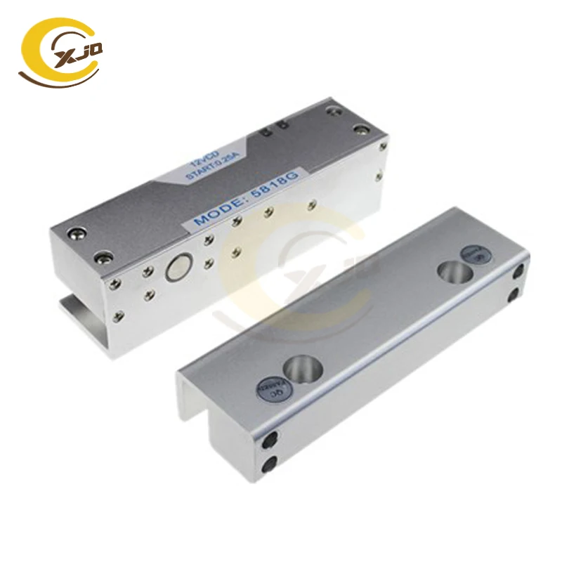 

XJQ Full Frameless Glass Door Bolt lock Access Control System Electric Drop Lock with Time Delay Setting 5818G