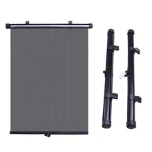 2 шт. Автомобильный Автоматический, для окна солнцезащитный блок и ролик жалюзи оттенки с 6 присосками автоматическая выдвижная Автомобильная оконная универсальная роликовая B