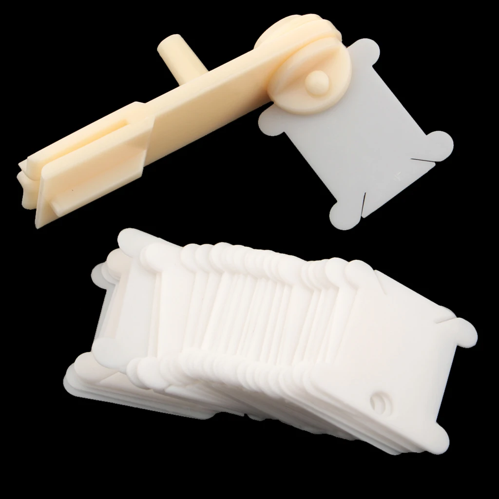 Hand Operated Yarn Wool Thread Winder Holder Tool Machine with 30 Pieces Plastic Bobbins