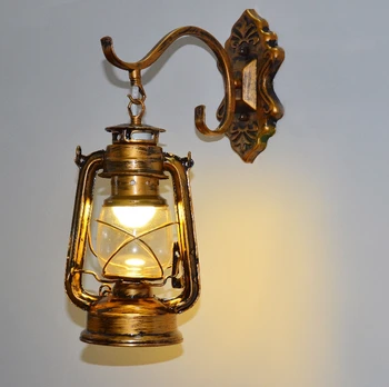 

Retro lantern lamp kerosene lamp individual European iron bars restaurants Cafe creative wall lamp Scandinavia GY113