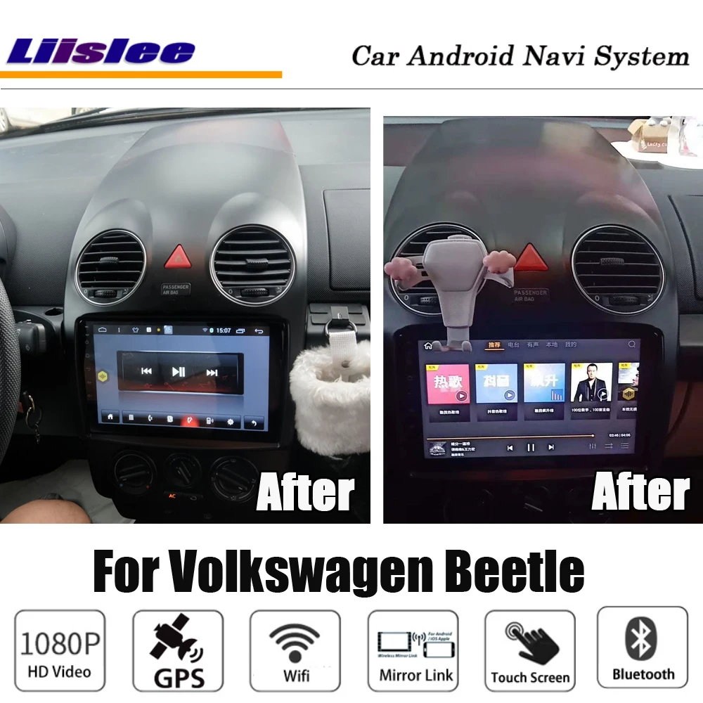 Liislee Android 8,1 up для Volkswagen Beetle 2003~ 2010 стерео Carplay экран без dvd-плеера карта gps навигация Мультимедийная система