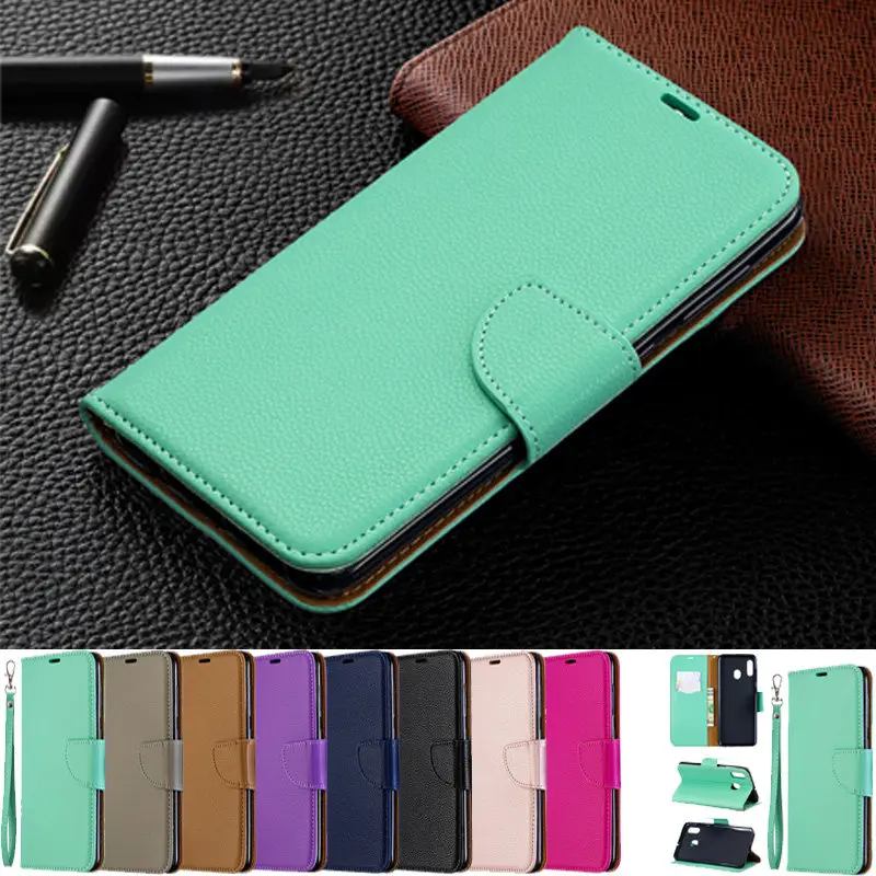 

For Samsung Galaxy A20 Case Flip Leather Phone Wallet Cover For Samsung A20 Case Phone Card Slot Stand Silicone Magnetic Case