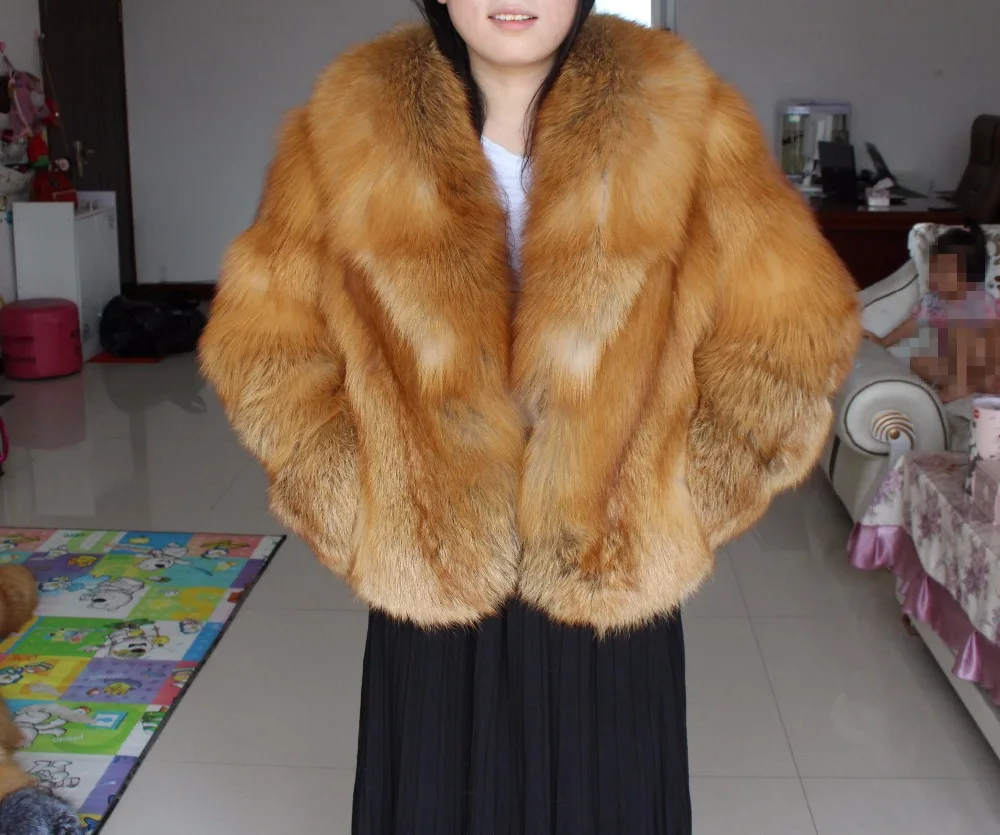 Бренд red fox пальто с мехом зимняя теплая куртка цветная рубашка с отворотами Роскошная марка, Женская лиса меховая куртка