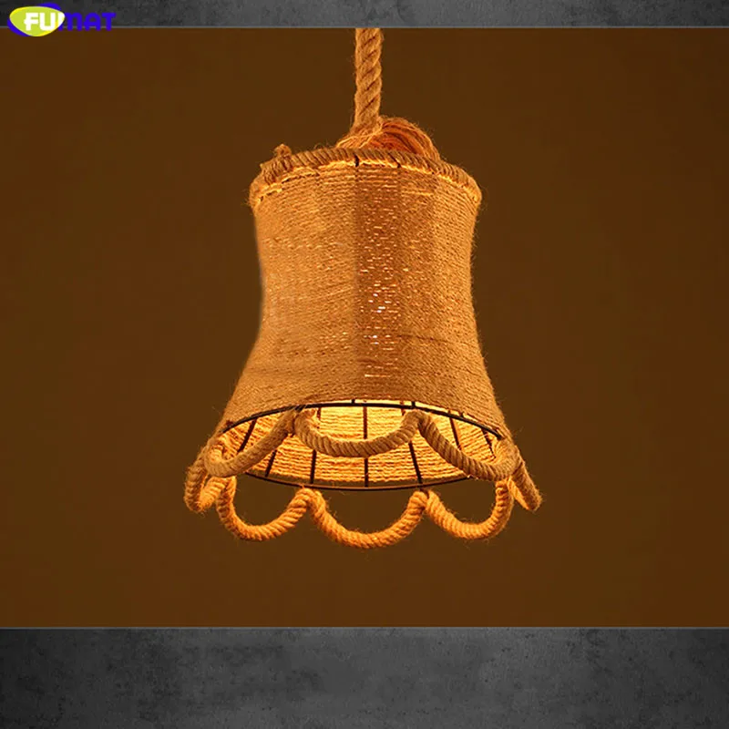 Фумат Лофт подвесные лампы Edsion Hanglamp Art Twine подвесной светильник веревка
