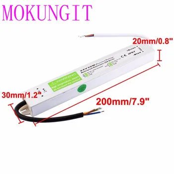 

Fast shipping 30pcs IP67 24V 30W Waterproof Transformer Power Supply LED AC90-250V to DC24V Switch Transformer For LED Strip