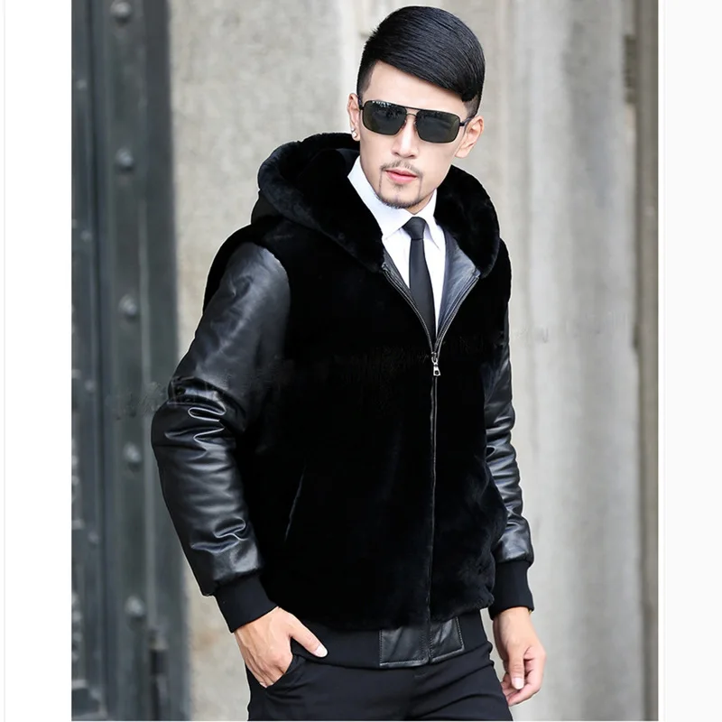 ^*Best Offers S/6XL черная поддельная меховая верхняя одежда зима осень искусственный мех куртки с капюшоном пэчворк плюс размер мужские теплые пальто Нов... ^*Best Offers S/6XL черная поддельная меховая верхняя одежда зима осень искусственный мех куртки с капюшоном пэчворк плюс размер мужские теплые пальто Нов...