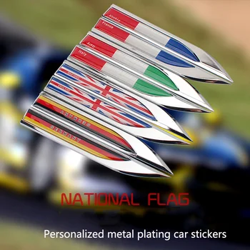 

Car styling Flag shaped fender side metal blade car sticker car accessories for Opel Mokka zafira corsa astra insignia vectra