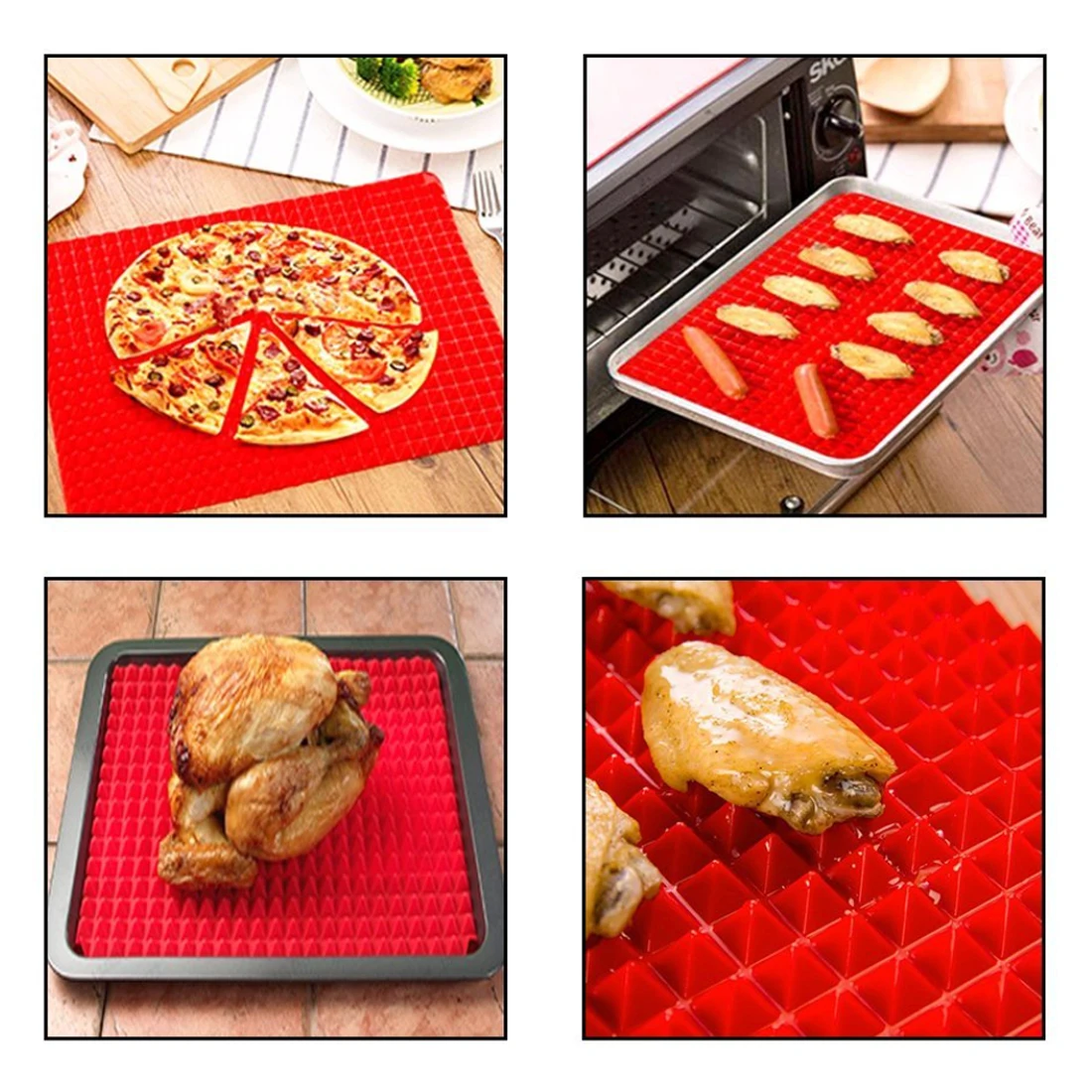 Non Stick Reducing BBQ Mat Kitchen Baking Tray Cooking Pad Microwave