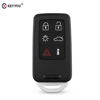 

KEYYOU 6 Buttons Smart Remote Key Shell Case For Volvo XC70 V70 XC60 S80 S60 2008 2009 2010 2011 Smart Car Key Case Cover