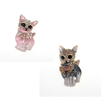

30pc/lot New fashion cute pink kitten pin lady child favorite pink cat brooch