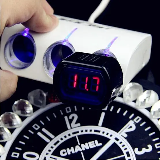 

High Quality LED Display Cigarette Lighter Electric DC 12V-24V Battery Voltage Meter Tester For Auto Car