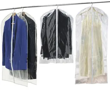 

1pcs Durable Clear Waterproof Suit Covers Garment Suit Dress Clothes Coat Jacket Clothing Cover Protector Bag Hanging Organizer