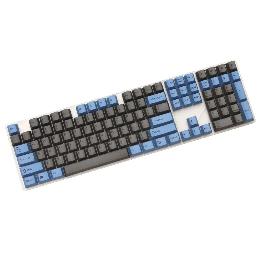 Cena Niebieski i szary mix keycap 108 klucze PBT Cherry Profil Barwnika Wysublimowanym MX Przełącznik klawiatura Mechaniczna keycap Nie a klawiatura
