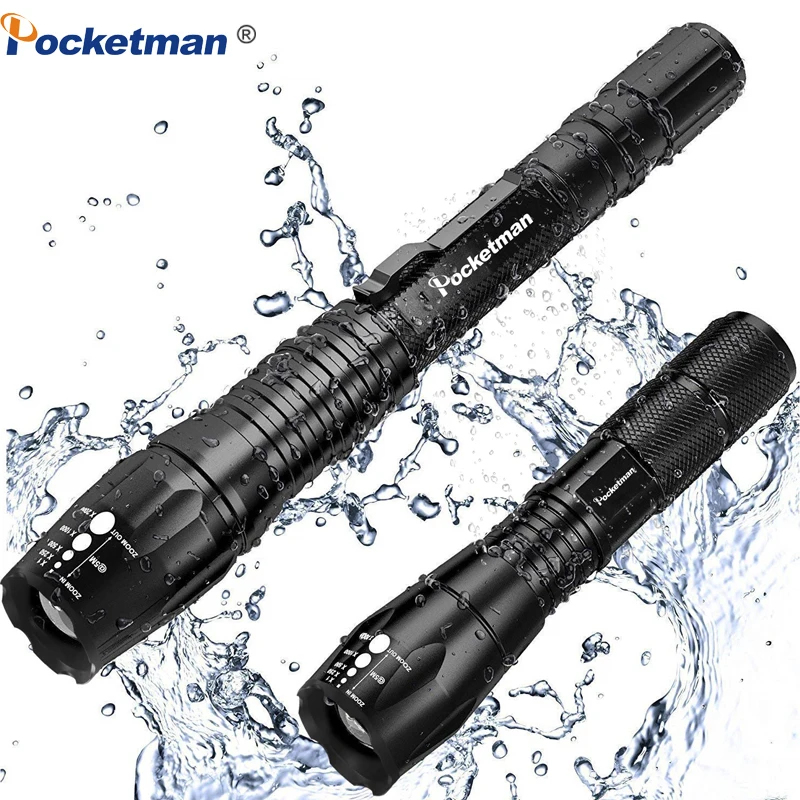 

Portable Ultra Bright LED Flashlight Rechargeable Adjustable Focus 5 Light Modes Outdoor Waterproof Torch Linterna Led for 18650