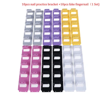 

Practice Stand Holder Detachable Nail Practice Stand Training Frame Display Nail Tips Practice Manicure Nail Art Training 10Pcs