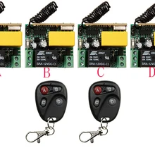 AC220V 1CH 10A радио Управление; RF Беспроводной реле дистанционного Управление переключатель 315 МГц, 433 МГц teleswitch 2 передатчик+ приемник 4