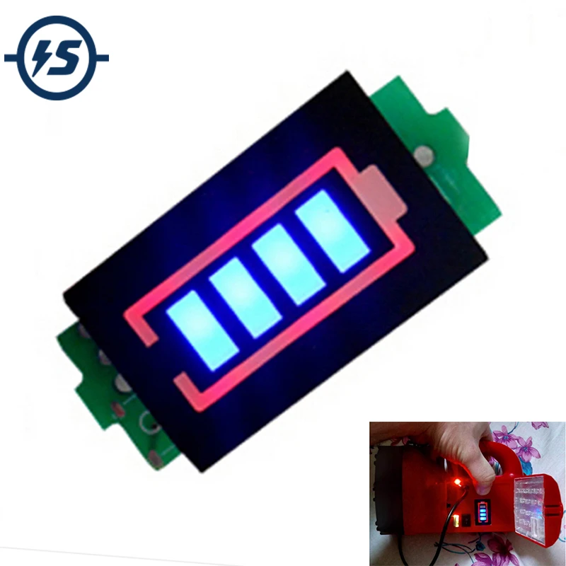 1S одиночный индикатор емкости литиевой батареи 3,7 в 4,2 в синий дисплей тестер заряда батареи для электромобиля Li-po Li-ion