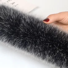 Зимний воротник из натурального Лисьего меха, натуральный меховой воротник 70 см, длинный шарф из натурального меха